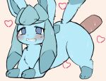  &lt;3 ass_up blue_body blush disembodied_penis duo eeveelution female female_penetrated feral generation_4_pokemon genitals glaceon male male/female male_penetrating male_penetrating_female nintendo penetration penis pokemon pokemon_(species) puniwanko raised_tail sex simple_background video_games 