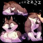  agent_classified anthro blue_eyes canid canine canis dreamworks j_flores_draws looking_at_viewer madagascar_(series) male mammal muscular muscular_male sleeping solo the_penguins_of_madagascar wolf 