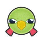  alpha_channel ambiguous_gender beak black_eyes colored colored_line_art feathers generation_2_pokemon green_body green_feathers hair head_icon head_only icon low_res nintendo pok&eacute;mon_caf&eacute;_mix pokemon pokemon_(species) red_hair solo textured video_games wide_eyed xatu 