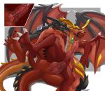  3_toes absurd_res anal anal_penetration anthro anus bakugan balls biped bodily_fluids butt claws covering covering_mouth cum cum_inside digital_media_(artwork) dominant dominant_male drago_(bakugan) dragon duo ejaculating_cum ejaculation erection feet from_behind_position genital_fluids genitals green_eyes hands_on_mouth helios_(bakugan) hi_res horn internal looking_pleasured lying male male/male male_penetrated male_penetrating male_penetrating_male membrane_(anatomy) membranous_wings muscular_thighs open_mouth penetration penis precum pupils raised_leg red_body scales scalie sellon sex simple_background slit slit_pupils submissive submissive_male teeth toes tongue western_dragon wings 