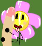 animate_inanimate battle_for_dream_island blush bodily_fluids cum cum_in_mouth cum_inside cum_on_head cum_on_penis cum_on_tongue duo elemental_creature elemental_humanoid female flora_fauna flower flower_(bfdi) flower_creature genital_fluids genitals green_background humanoid male male/female object_shows penis plant simple_background tomnice tongue tongue_out 