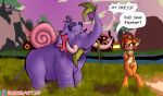 activision anthro clothing covering covering_breasts covering_crotch covering_self dachimotsu duo elephant elephantid elora faun_(spyro) female feral gastropod grass hi_res male male/female mammal mollusk nude plant proboscidean public public_nudity sky snail snail_elephant spyro_reignited_trilogy spyro_the_dragon star stealing_clothing video_games wardrobe_malfunction 