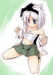  blue_eyes blush cum hairband hetero invisible_penis kneeling konpaku_youmu naizuri nanaroku_(fortress76) paizuri panties penis pussy_juice sarashi short_hair silver_hair touhou underwear 