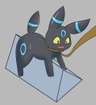  3_toes ambiguous_gender black_fur blue_markings collar eeveelution fluffy fluffy_tail fur leash long_ears long_tail markings nintendo open_mouth pok&eacute;mon pok&eacute;mon_(species) raised_tail shiny_pok&eacute;mon snout sum toes umbreon video_games wide_eyed 