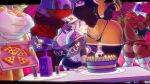 3d_(artwork) absurd_res alcohol_bottle animatronic anthro apron apron_only armwear avian bandage bandaged_arm bandaged_leg bear big_breasts bird birthday birthday_cake black_armwear black_bottomwear black_choker black_clothing black_elbow_gloves black_fingerless_gloves black_gloves black_handwear black_jewelry black_legwear black_lips black_nails black_necklace black_panties black_shirt black_skirt black_thigh_highs black_topwear black_underwear bonfie_(cryptiacurves) bonnie_(fnaf) bottle bottomwear box bra breasts brown_bottomwear brown_clothing brown_shorts butt cake candle canid canine chica_(fnaf) chicken chiku_(cryptiacurves) choker cleavage clothed clothing colored_nails container crop_top cryptiacurves cup dark_nipples dessert digital_media_(artwork) drinking_alcohol drinking_glass dutch_angle elbow_gloves faceless_anthro faceless_character faceless_female fan_character female female/female fexa_(cryptiacurves) fingerless_gloves five_nights_at_freddy&#039;s food fox foxy_(fnaf) freddy_(fnaf) fredina&#039;s_nightclub frenni_(cryptiacurves) galliform gallus_(genus) glass glass_container glass_cup gloves group handwear hi_res holding_bottle holding_box holding_container holding_cup holding_drinking_glass holding_object holding_pizza_box jewelry lagomorph larger_anthro larger_female legwear leporid lips machine mammal nails necklace nipples non-mammal_breasts panties pattern_armwear pattern_clothing pattern_elbow_gloves pattern_fingerless_gloves pattern_gloves pattern_handwear pentagram_print phasianid pizza pizza_box pizza_slice plate profanity purple_bra purple_clothing purple_nipples purple_underwear rabbit red_armwear red_clothing red_elbow_gloves red_fingerless_gloves red_gloves red_handwear red_legwear red_thigh_highs robot robot_anthro scottgames shirt shorts size_difference skirt smaller_anthro smaller_female smile striped_armwear striped_clothing striped_elbow_gloves striped_fingerless_gloves striped_gloves striped_handwear stripes tail these_aren&#039;t_my_glasses thick_thighs thigh_highs thigh_strap topwear underwear wide_hips