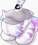  absurd_res anthro belly big_belly big_breasts blush breasts clothing female fetal_kick fetal_movement fish hi_res huge_belly huge_breasts hybrid hyper hyper_belly hyper_breasts lila_(riryiskool) machine marine mcerror nipple_outline pregnant protogen shark shark_fin shark_tail shirt smile solo thick_thighs topwear 