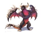  2019 antanariva anthro capcom claws digital_media_(artwork) dragon horn male membranous_wings monster_hunter smile solo standing video_games wings 