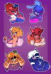 absurd_res angry annoyed anthro armwear avian bandage bandaged_arm bandaged_ear beak bear big_breasts bird black_lips blonde_hair blue_clothing blue_eyes blue_eyeshadow blue_shirt blue_topwear bonfie_(cryptiacurves) bonnie_(fnaf) bottomwear bow_tie breast_size_difference breasts brown_body brown_fur brown_hair buckteeth canid canine chef_hat chest_wraps chica_(fnaf) chicken chiku_(cryptiacurves) claws cleavage clothed clothing confusion crossgender cryptiacurves digital_drawing_(artwork) digital_media_(artwork) ear_piercing ear_ring eating eating_food elbow_gloves eye_patch eyeshadow eyewear fangs fazclaire&#039;s_nightclub female fexa_(cryptiacurves) five_nights_at_freddy&#039;s five_nights_at_freddy&#039;s_2 floating_head food fox foxy_(fnaf) freddy_(fnaf) frenni_(cryptiacurves) fur galliform gallus_(genus) gesture ghost gloves golden_freddy_(fnaf) grin grinning_at_viewer group hair hair_over_eye hand_gesture handwear hat headgear headwear heart_eyes heart_symbol hi_res holding_food holding_object holding_pizza huge_breasts humanoid lagomorph leporid lips long_hair looking_at_viewer looking_back looking_back_at_viewer makeup mammal marie_(cryptiacurves) marionette_(fnaf) mtf_crossgender no_pupils non-mammal_breasts open_mouth orange_eyes phasianid piercing pink_bottomwear pink_clothing pink_eyes pink_shorts pizza ponytail purple_body purple_clothing purple_eyeshadow purple_fur purple_hair purple_shirt purple_topwear rabbit red_body red_fur red_hair red_lips ring_piercing scottgames sharp_teeth shirt short_hair shorts smile smiling_at_viewer spirit sticker sticker_pack striped_hair tail teeth top_hat topwear torn_clothing torn_shirt torn_topwear type_0_(cryptiacurves) v_sign white_clothing white_gloves white_handwear wraps zipper