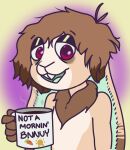  2022 anthro beverage chest_tuft coffee coffee_mug droopy_eyes english_text floppy_ears hi_res lagomorph leporid long_ears lucentleader male mammal rabbit simple_background sketch solo sunny_(lucentleader) text tired tuft 