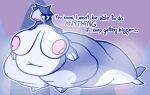  anthro areola belly big_belly big_breasts big_butt blue_body blue_hair breasts butt cetacean female hair hand_on_hip huge_breasts huge_butt huge_tail hyper hyper_belly inverted_nipples ltoo mammal marine morbidly_obese morbidly_obese_anthro morbidly_obese_female multicolored_body navel nipples nude obese obese_anthro obese_female overweight overweight_anthro overweight_female pink_areola pink_nipples shaded simple_background simple_shading solo speech_bubble standing steam text thick_tail two_tone_body two_tone_tail wide_hips 