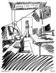  a_story_with_a_known_end black_and_white cameron_cress chair comic door emsevell english_text furniture hi_res lamp male monochrome page_number paper sketch table text webcomic 