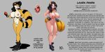  2021 ailurid animal_humanoid anthro apple asian_mythology big_breasts black_clothing black_footwear black_hair black_shoes bloodh69 bracelet breasts canid canine clothing curvy_figure east_asian_mythology english_text female fluffy fluffy_tail footwear fur hair hi_res hourglass_figure huge_breasts humanoid jewelry korean_mythology kumiho laura_panda mammal markings mostly_nude multicolored_body multicolored_fur mythological_canine mythological_fox mythology pensforhire rapidpanda_(artist) red_panda ring_(marking) ringtail solo spiked_bracelet spikes tail_markings tan_body tan_fur text two_tone_body two_tone_fur 