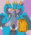  abdominal_bulge animated dorak_(artist) dragon duo feral hi_res hydra male male/male penetration triple_penetration 