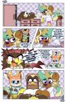  animal_crossing anthro avian beak beau_(animal_crossing) bird blathers_(animal_crossing) blush bodily_fluids bow_tie brown_body cervid clean_diaper clothed clothing comic dialogue diaper diaper_change diaper_fetish digital_media_(artwork) duo embarrassed english_text feathered_wings feathers feces full_diaper fur genital_fluids group hair hi_res hyaenid hyper423 lying male mammal messy_diaper nintendo on_back open_mouth owl scat smile soiled_diaper soiling speech_bubble spotted_hyena text tongue topwear trio urine video_games wings 