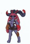  anthro big_breasts bovid breasts caprine fan_character female hair hi_res horn league_of_legends mammal ornn_(lol) pace-maker red_hair riot_games solo thick_thighs video_games 