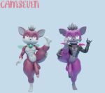  3d_(artwork) accessory anthro balls camseven chip_(sonic) cock_ring dark_gaia digital_media_(artwork) duo fangs fur genitals girly grey_hair hair jewelry looking_at_viewer male mammal penis penis_accessory penis_jewelry purple_body purple_fur raised_leg red_body red_fur sega simple_background smile sonic_the_hedgehog_(series) sonic_unleashed teapot_(body_type) unknown_species watermark white_hair wide_hips wings 