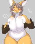  anthro big_breasts breasts canid canine featureless_breasts female fox fur hair hi_res kemono mammal nude smile solo tokumori_kaisen 
