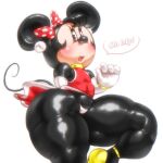  angelauxes anthro blush clothing disney female mammal minnie_mouse mouse murid murine panties rodent simple_background solo thick_thighs underwear white_background 