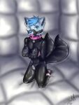  2_tails anthro ball_gag bdsm bound c2503j canid canine clothing drakethefox fox gag gagged latex latex_clothing male mammal multi_tail null_bulge padded_room rubber rubber_clothing rubber_suit snowflake solo valorean_snowheardt 