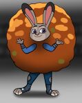  anthro clothing costume disney female food food_costume judy_hopps kigtoons lagomorph leporid mammal meatball meatball_costume rabbit solo vixdojofox zootopia 