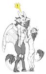  accidentally_gay ambiguous_gender anthro biceps black_and_white breast_grab breast_play breasts classical deity demon diorionarh duo emotional feathered_wings feathers feeling fur hair hand_on_breast hi_res humanoid line_art male male/male monochrome muscular muscular_male mythology renaissance romantic romantic_couple sketch surprised_expression surreal touching_breast unknown_species wings 