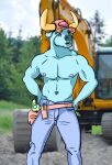  absurd_res belt big_muscles bovid bovine cattle clothed clothing construction_worker hat headgear headwear hi_res horn male mammal muscular muscular_male partially_clothed pecs robbie_(thathorseclyde) solo thathorseclyde veiny_arms 