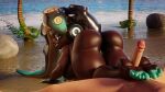  2022 3d_(artwork) 4k absurd_res all_fours animal_humanoid areola artist_name beach big_areola big_breasts big_butt blender_(software) breasts brown_body brown_hair brown_skin bubble_butt butt cephalopod cephalopod_humanoid curvaceous curvy_figure dark_body dark_skin daws19 detailed_background digital_media_(artwork) duo erection eyelashes feet female female_on_human fingers foot_fetish foot_play footjob genitals hair headphones hi_res huge_breasts huge_butt human human_on_humanoid humanoid interspecies light-skinned_male light_body light_skin looking_back lying male male/female male_on_humanoid mammal marina_(splatoon) marine marine_humanoid mollusk mollusk_humanoid nintendo nipples nude on_back outside palm_tree penis plant pseudo_hair pussy seaside sex smile splatoon teal_eyes tentacle_hair tentacles thick_thighs toes tree video_games voluptuous watermark wide_hips 