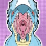  ambiguous_gender capcom fanged_wyvern fangs feral forked_tongue kweh9 monster_hunter mouth_shot open_mouth solo tobi-kadachi tongue uvula video_games 