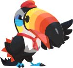  alpha_channel ambiguous_gender avian beak biped black_beak_tip black_body black_feathers blue_eyes blue_feet claws colored countershade_torso countershading eyebrows feathered_wings feathers featureless_crotch generation_7_pokemon lineless multicolored_beak nintendo official_art on_model orange_beak pink_tongue pok&eacute;mon_caf&eacute;_mix pokemon pokemon_(species) raised_wings red_beak red_outfit shaded solo sprite tongue toucannon video_games white_body white_countershading wings yellow_beak yellow_cheeks 