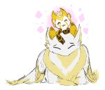  angel bean crown dragon dragon_prophet feathers gold hi_res invalid_tag naana naanahstnil prophet small_(disambiguation) smile whirlmoon white yellow 