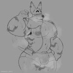  absurd_res anthro armpit_hair big_arms big_breasts big_ears big_muscles big_nipples black_and_white bodily_fluids body_hair bottomwear breasts bulge canid canine canis clothed clothing detailed_bulge domestic_dog ear_piercing fur genital_outline genitals half-closed_eyes half_naked headphones hi_res himbo himbo_pecs himbofication hotpants huge_breasts huge_muscles hyper hyper_breasts hyper_muscles inquisitive leg_hair male mammal markings monochrome muscular muscular_anthro muscular_male muscular_thighs musk musk_clouds narrowed_eyes navel nipples partially_clothed partially_exposed pecs penis penis_outline piercing portable_music_player short_tail shorts solo striped_body striped_fur striped_markings stripes sweat sweaty_arms sweaty_breasts sweaty_genitalia sweaty_legs thick_penis thick_thighs topless underwear ventesthefloof wet wet_clothing wet_underwear 
