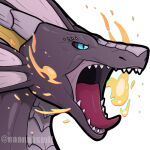  angry dragon emote eyes fangs fire invalid_tag ko-fi low_res male naanahstnil solo sticker supporter 