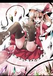  bad_id bad_pixiv_id blonde_hair cum cum_on_body cum_on_lower_body feet flandre_scarlet hat kurume_shou penis ponytail red_eyes short_hair side_ponytail solo thighhighs touhou uncensored wings 