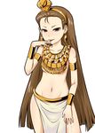  armband breasts brown_eyes brown_hair cum hairband hatsuka idolmaster idolmaster_(classic) image_sample loincloth long_hair minase_iori navel pixiv_sample small_breasts solo tongue underboob wristband 