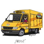 2023 anthro clothing collared_shirt countershade_face countershading eyewear felid feline humanoid lynx male mammal mercedes-benz polo_shirt red_clothing red_shirt red_topwear ricky_arts shirt simple_background smile solo sunglasses topwear truck vehicle white_background