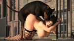  3d_(artwork) absurd_res all_fours areola bare_shoulders bestiality big_breasts blonde_hair breasts brown_hair canid canine canis clothing collar digital_media_(artwork) doggystyle domestic_dog duo erect_nipples female feral feral_penetrating feral_penetrating_human fishnet fishnet_legwear from_behind_position hair hi_res huge_breasts human human_focus human_on_feral human_penetrated interspecies lara_croft leash legwear looking_pleasured male male/female mammal metal_01 nipples nude open_mouth outdoor_nudity outside penetration sex sex_from_behind tomb_raider video_games wide_hips 