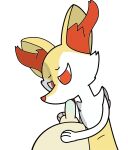  ambiguous_gender anthro balls braixen canid canine duo fellatio generation_6_pokemon genitals hi_res inner_ear_fluff interspecies male male/ambiguous mammal nintendo oral oral_penetration penetration penile penis pokemon pokemon_(species) pokephilia sex simple_background tongue tuft video_games 