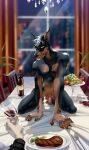  2022 anthro apple aseniyaaa balls beef biped black_body black_fur brown_body brown_fur canid canine canis chair claws container cup cutlery digital_media_(artwork) dim333 dobermann domestic_dog drinking_glass duo erection finger_claws first_person_view food fork fruit fur furniture genitals glass glass_container glass_cup grape hair hi_res humanoid_genitalia humanoid_penis inside kitchen_utensils knife male mammal meat multicolored_body multicolored_fur on_table penis pinscher plant steak table tools two_tone_body two_tone_fur white_hair wine_bottle wine_glass 