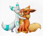  ambiguous_gender black_inner_ear_fluff black_nose bloominglynx blue_body blue_ears blue_fur brown_eyes buizel closed_smile eeveelution embrace eyelashes eyes_closed flareon fur generation_1_pokemon generation_2_pokemon generation_4_pokemon glistening glistening_eyes group happy hug inner_ear_fluff mouth_closed nintendo open_mouth open_smile orange_body orange_ears orange_fur pokemon pokemon_(species) red_tongue semi-anthro signature simple_background smile standing tongue traditional_media_(artwork) trio tuft umbreon video_games white_background white_body white_ears white_fur yellow_body yellow_fur 