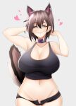  anime_style aura_(aurathedanishhusky) big_breasts blush bottomwear breasts canid canine canis clothed clothing collar crossgender digital_media_(artwork) domestic_dog ear_piercing ear_ring female female/female fluffy fluffy_tail fur gender_transformation hair hi_res huge_breasts human humanoid husky hybrid invalid_tag looking_at_viewer mammal mtf_crossgender nikasubs nordic_sled_dog piercing ring_piercing shirt shorts simple_background smile smiling_at_viewer smirk solo solo_focus spitz tank_top thick_thighs topwear transformation wide_hips 