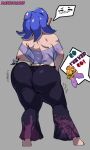  big_butt bubble_butt butt butt_focus cephalopod clothing duo embarrassed female frye_(splatoon) hi_res huge_butt light-skinned_female light_body light_skin marine mollusk nintendo octarian octoling rastacakez shaking_butt shiver_(splatoon) splatoon splatoon_3 thick_thighs twerking video_games wide_hips 