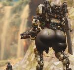  2022 3d_(artwork) balls big_butt bigdogenzo blender_(software) blender_eevee bt-7274 butt casual_nudity clothed clothing digital_media_(artwork) duo genitals gun hi_res holding_gun holding_object holding_weapon huge_butt human human/machine machine male male/male mammal melee_weapon not_furry nude outside penis pilot_(titanfall) plant ranged_weapon robot rock size_difference smaller_human sword thick_thighs titanfall titanfall_2 video_games waterfall weapon wide_hips 