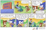 adventures_of_sonic_the_hedgehog anthro blue_body blue_fur brown_body brown_fur canid canine clothing comic eulipotyphlan fox fur gloves grounder_(adventures_of_sonic_the_hedgehog) group handwear hedgehog machine male mammal miles_prower parody red_sneakers robot rriesgo scratch_(adventures_of_sonic_the_hedgehog) sega sonic_the_hedgehog sonic_the_hedgehog_(series) white_clothing white_gloves white_handwear yellow_sky 