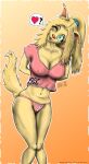  absurd_res accessory anthro anyx beauty_mark big_breasts bird_dog black_lips blonde_hair breasts canid canine canis chihuahua cleavage clothed clothing detailed digital_drawing_(artwork) digital_media_(artwork) domestic_dog ear_tuft female fur golden_retriever hair hair_accessory hair_tie hands_behind_back hi_res hunting_dog inner_ear_fluff leaning leaning_forward legs_together lips looking_at_viewer mammal messy_hair midriff mixed_breed nipple_outline one_eye_closed panties pictographics ponytail portrait retriever samantha_riel scrunchie shaded shirt signature skimpy smile smiling_at_viewer soft_shading solo speech_bubble three-quarter_portrait topwear toy_dog tuft underwear v-neck watermark wink winking_at_viewer yellow_body yellow_fur 