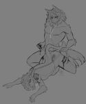 anthro bite_mark black_blood blood bodily_fluids bovid canid canine canis caprine caprine_demon claws demon dominant dominant_male duo goat goat_demon hi_res hooves hybrid laceration male male/male mammal maned_wolf no_penetration soft_gore trans_(lore) trans_man_(lore) wolf zuhifangs zuhishy