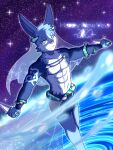 abs anthro athletic athletic_anthro athletic_male dragokaizer666 hi_res lagomorph leporid male mammal new_year_2023 rabbit solo