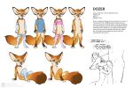 adult_(lore) animal_genitalia anthro balls biped black_nose blue_clothing blue_eyes blue_legwear blue_shirt blue_thigh_highs blue_topwear brown_body brown_collar brown_fur canid canine clothed clothing collar countershade_fur countershade_torso countershading crop_top digitigrade dipstick_tail dozer_(zaush) duo english_text eyewear feet fennec fox fully_sheathed fur genitals girly glasses hi_res hybrid larger_male leash leash_pull legwear licking looking_at_viewer male male/male mammal markings model_sheet multicolored_body multicolored_fur nude nude_anthro nude_male oral orange_body orange_fur pink_clothing pink_legwear pink_thigh_highs profanity red_fox round_glasses sex sheath sheath_grab sheath_lick shirt short_anthro short_male sitting size_difference slim slim_anthro slim_male smaller_male standing stated_adult stated_age stated_height stated_species stated_weight tail tail_markings tan_body tan_fur text text_on_clothing text_on_shirt text_on_topwear thigh_highs toes tongue tongue_out topwear zaush