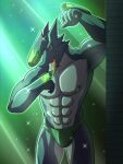 abs anthro athletic athletic_anthro athletic_male brachydios brute_wyvern capcom clothing dragokaizer666 goo_(disambiguation) hi_res male monster_hunter muscular muscular_anthro muscular_male nipples pecs slime underwear