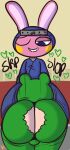 animal_crossing anthro big_butt bodysuit bubble_butt butt clenched_teeth clothed clothed_sex clothing duo human implied_oral klutzatdusk lagomorph leporid looking_pleasured male male/male mammal nintendo oral rabbit sex skinsuit snake_(animal_crossing) teeth tight_clothing torn_bodysuit torn_clothing villager_(animal_crossing)