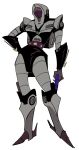  1girl black_panties hand_on_own_hip highres humanoid_robot mask mouth_mask nightbird_(transformers) panties robot robot_girl simple_background solo transformers transformers:_generation_1 underwear white_background yellow_eyes 